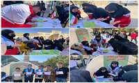 استقبال خرم‌آبادی‌ها از دریافت کارت اهدای عضو در راهپیمایی ۱۳ آبان